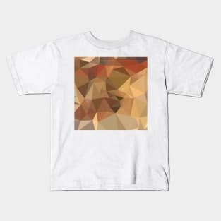 Camel Brown Abstract Low Polygon Background Kids T-Shirt